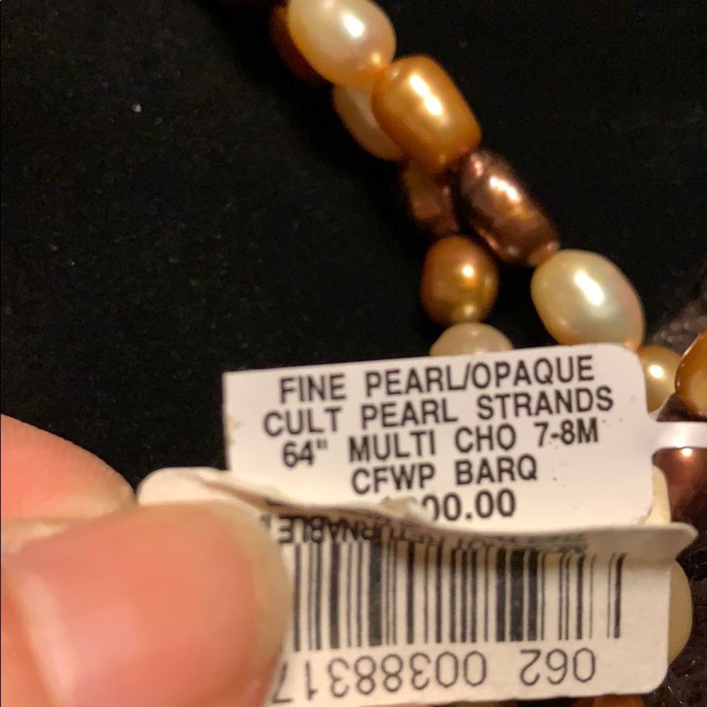 🎉HP NWT Multi Choco Pearl 64” Cult Pearl Strand - Picture 5 of 5